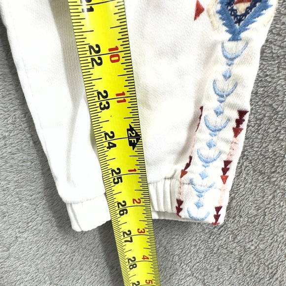 Driftwood Rivier Embroidered Joggers Womens XS Southwest Tribal Pants Jeans Boho - Picture 10 of 11